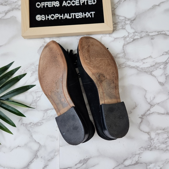 Anne Klein Dixie Tassle Black Suede Flats - Picture 9 of 9